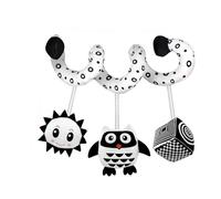 Spiral Baby Siège d'auto et Poussette Jouet d'activité-Poussette et siège d'auto Jouets pour bébé sensoriel Doux Jouets Suspendus pour Les âges 0 Mois et Plus-Jouet Suspendu (Contraste élevé)