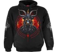 Spiral Baphomet Homme Sweat-Shirt à Capuche Noir XXL 100% Coton Regular/Coupe Standard