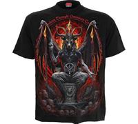 Spiral Baphomet Homme T-Shirt Manches Courtes Noir 4XL 100% Coton Regular/Coupe Standard