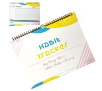 Spiral Binding Habit Calendar,Habit Tracker Calendar de des objectifs | pour la productivité Bonheur Motivation Focus Succès Réalisation Progrès Bien-être