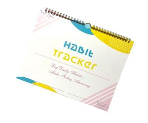 Spiral Binding Habit Calendar,Habit Tracker Calendar des objectifs du | Journal de des habitudes nes pour la productivité Bonheur Motivation Focus Succès Réalisation Pr