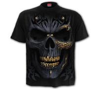 Spiral T-shirt Black Gold Homme Manches courtes Noir 100% coton Coupe standard XXL