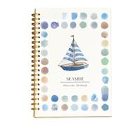 Spiral Bound Water Coloring Book Watercolor Sketch For (Seaside)