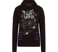 Spiral Bright Eyes Femme Sweat-Shirt à Capuche Noir Regular/Coupe Standard