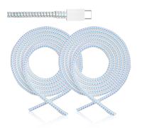 Spiral Cable for Pet Wire Repair,Spiral Cable Protector for Phone Cable,USB Cable,Silver