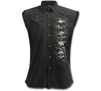 Spiral Camo-Skull Chemise Worker sans manches noir XL