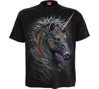 Spiral Celtic Unicorn Homme T-Shirt Manches Courtes Noir 4XL 100% Coton Regular/Coupe Standard