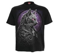 Spiral Celtic Whiskers Homme T-Shirt Manches Courtes Noir 100% Coton Regular/Coupe Standard
