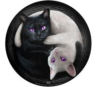 Spiral Chats Ying Yang Indifférent Planche à découper multicolore Verre