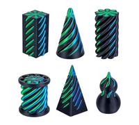 Spiral Cone Fidget Toy - Stress Relief Toys, 6 Pieces 3D Printed Desk Decoration | for Kids Teens Adults Students Home Office Travelers Classroom Car Ride Studying Working Meditation Travels