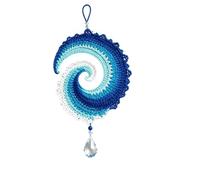 Spiral Crochet Kit - Wind Spinner Design - Gradient Soft Reusable Easy | Window Decor Spinner Crochet Set For Home Bedroom Classroom Patio Garden Porch Window Office