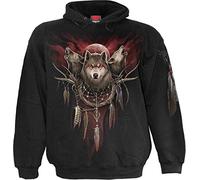 Spiral Cry of The Wolf Homme Sweat-Shirt à Capuche Noir M 100% Coton Regular/Coupe Standard