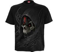Spiral Dark Death Homme T-Shirt Manches Courtes Noir M 100% Coton Regular/Coupe Standard