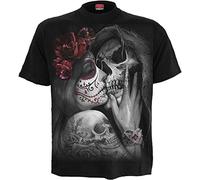 Spiral T-shirt homme Dead Kiss manches courtes 100% coton coupe standard noir XXL