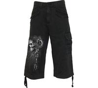 Spiral - Death Forever - Vintage Cargo Shorts 3/4 Long Black S Black