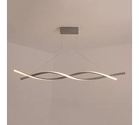 Spiral Dimmable Chandelier Ceiling Minimalist LED Pendant Light Fixture, 47.27 in Linear Hanging Lamps with Remote Control for Kitchen Island Home Living Dining Room