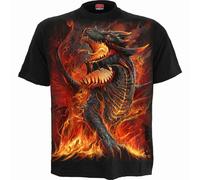 Spiral Direct Draconis Feu Dragon Ailes Dark Fantasy Gothique T Shirt L046M101