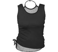 Spiral Direct Gothic Rock - 2in1 Neck Tie Mesh Top Black, Débardeur Femme, Noir (Black 001), 40 (Taille Fabricant: Medium)