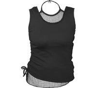 Spiral Direct - Haut "Gothic Rock" col cravate pour femme HE2570 (M) (Noir)