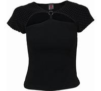 Spiral Direct - Haut "Gothic Rock" détail anneau pour femme Manches courtes HE2412 (M) (Noir)