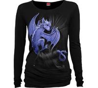 Spiral Direct - Haut "Pocket Dragon" pour femmes Manches Longues HE2858 (XXL) (Noir)