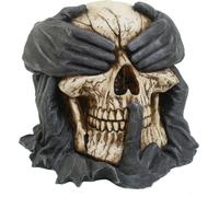 Spiral Direct - Ornement "See Hear Speak No Evil", Tête de mort SD5079 (Taille unique) (Noir/Blanc)