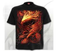 Spiral Direct Phoenix Arisen Oiseau Flames Feu Fantasy Gothique T Shirt T145M101