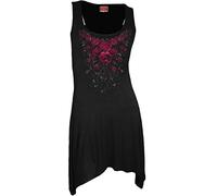Spiral Blood Rose Femme Top Noir XXL 95% Viscose, 5% Élasthanne Regular/Coupe Standard