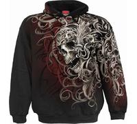 Spiral Direct - "Skull Shoulder Wrap" sweat à capuche homme/femme unie HE2449 (S) (Noir)