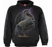 Spiral Direct - Sweat à capuche "Celtic Unicorn" pour homme/femme unie HE2482 (S) (Noir)