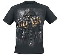 Spiral Game Over Homme T-Shirt Manches Courtes Noir XXL 100% Coton Regular/Coupe Standard