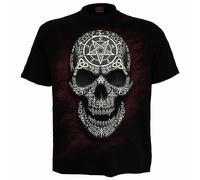 Spiral Direct - T-shirt "Gothic Runes" Brille dans le noir pour homme/femme unie HE2200 (S) (Noir)