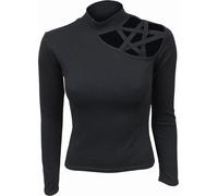Spiral Direct - Top "Gothic Elegance" décolleté épaule pour femme HE2486 (M) (Noir)