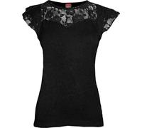 Spiral Direct - Top "Gothic Elegance" détail dentelle pour femme HE2331 (M) (Noir)