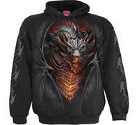 Spiral Draconis Homme Sweat-Shirt à Capuche Noir L 100% Coton Regular/Coupe Standard