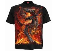 Spiral T-shirt homme Draconis – manches courtes 100% coton coupe standard Noir S