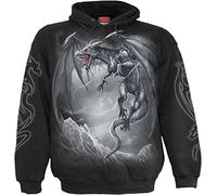 Spiral Dragon's Cry Homme Sweat-Shirt à Capuche Noir 100% Coton Regular