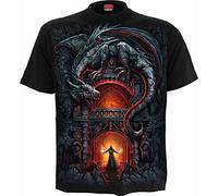 Spiral Dragon's Lair Homme T-Shirt Manches Courtes Noir Regular/Coupe Standard