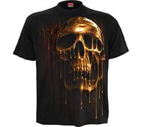 Spiral Dripping Gold Homme T-Shirt Manches Courtes Noir 100% Coton Regular/Coupe Standard