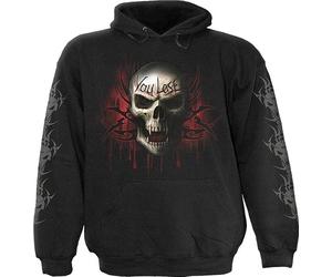 Spiral Enfants - Game Over Homme Sweat-Shirt à Capuche Noir 176 100% Coton