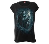 Spiral Forest Guardians Femme T-Shirt Manches Courtes Noir 100% Coton Large