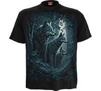 Spiral Forest Guardians Homme T-Shirt Manches Courtes Noir XL 100% Coton Regular/Coupe Standard