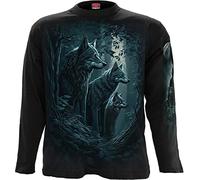 Spiral Forest Guardians Homme T-Shirt Manches Longues Noir M 100% Coton Regular/Coupe Standard
