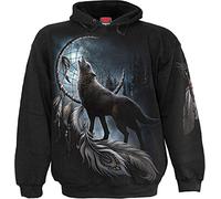 Spiral from Darkness Homme Sweat-Shirt à Capuche Noir 100% Coton Regular/Coupe Standard