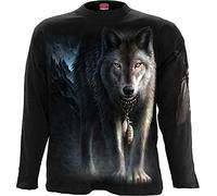 Spiral from Darkness Homme T-Shirt Manches Longues Noir L 100% Coton Regular/Coupe Standard