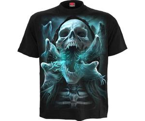 Spiral Ghost Skull Homme T-Shirt Manches Courtes Noir M 100% Coton Regular/Coupe Standard