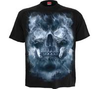 Spiral Grave Skies - T-Shirt Homme T-Shirt Manches Courtes Noir 100% Coton Regular/Coupe Standard
