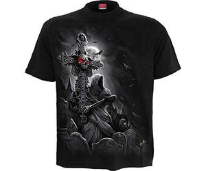 Spiral Grave Walker Homme T-Shirt Manches Courtes Noir L 100% Coton Regular/Coupe Standard