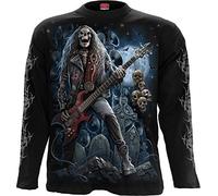 Spiral Grim Rocker Homme T-Shirt Manches Longues Noir L 100% Coton Regular/Coupe Standard