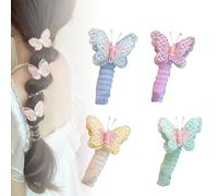 Spiral Hair Ties set，Phone Cord Elastic Hair Bands,No Damage Soft Elastic Spiral Hair Ties,Twisted Hair Wire Pony Hairwire for Everyday Wear Special Occasions (A)